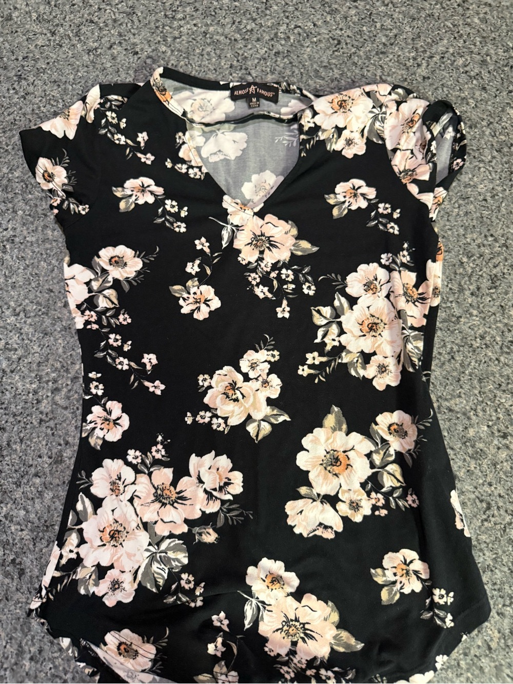 Almost Famous Black Floral V-Neck Mini Dress